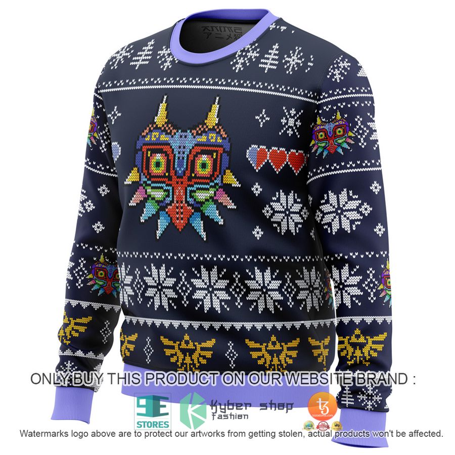 HOT Majora'S Mask Legend Of Zelda Ugly Christmas Sweater 3 majoras mask legend of zelda knitted wool sweater 3 77797