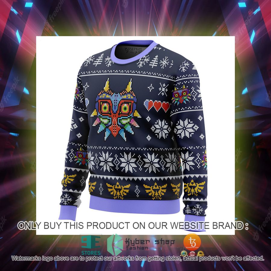 HOT Majora'S Mask Legend Of Zelda Ugly Christmas Sweater 8 majoras mask legend of zelda knitted wool sweater 8 98949
