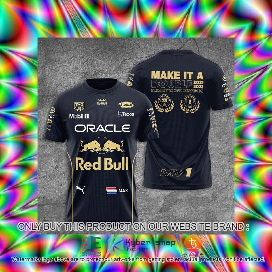 HOT Make It A Double 2021 2022 Driver's World Champion 3D T-Shirt 3 make it a double 2021 2022 drivers world champion 3d t shirt 3 70744