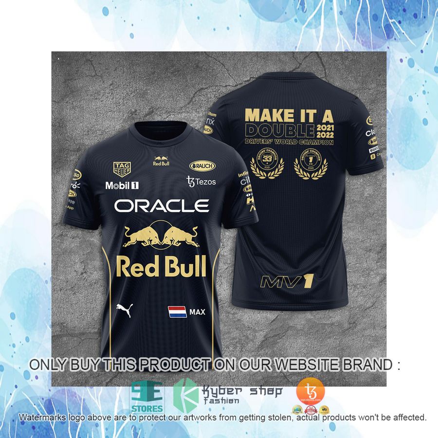 HOT Make It A Double 2021 2022 Driver's World Champion 3D T-Shirt 4 make it a double 2021 2022 drivers world champion 3d t shirt 4 21729