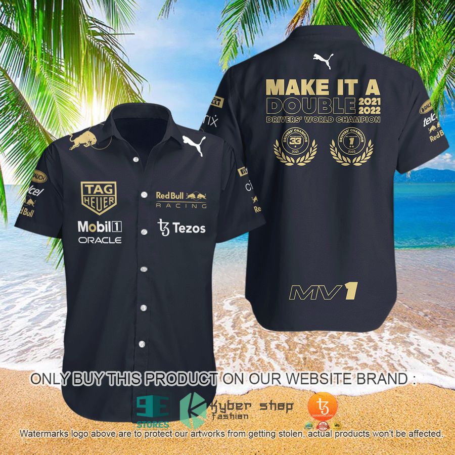 make it a double 2021 2022 drivers world champion tezos hawaiian shirt 1 33045