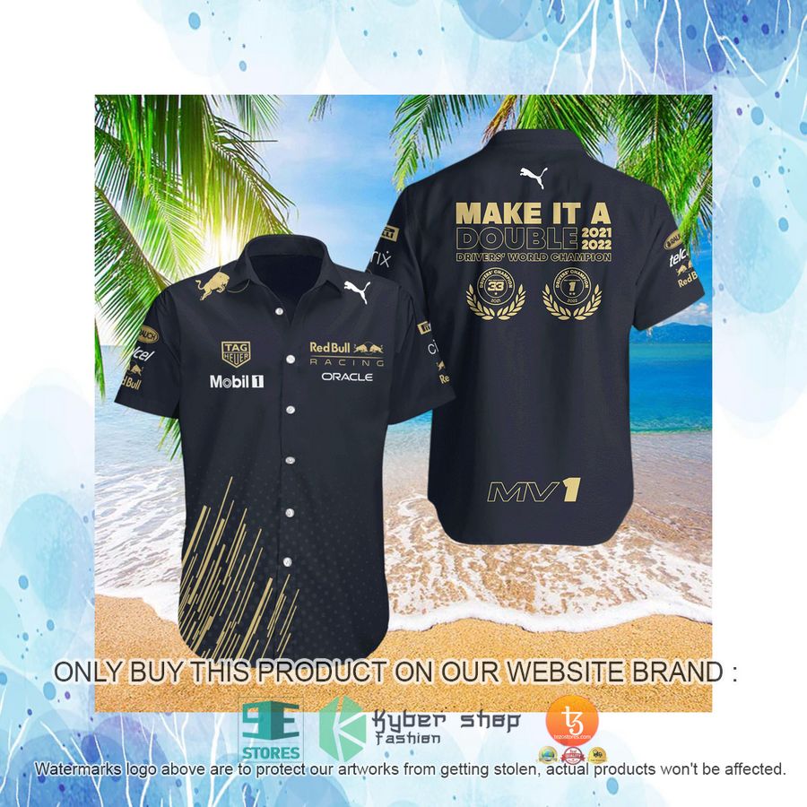 HOT Make It A Double 2021 2022 Red Bull Racing Black Hawaiian Shirt 4 make it a double 2021 2022 red bull racing black hawaiian shirt 4 57192