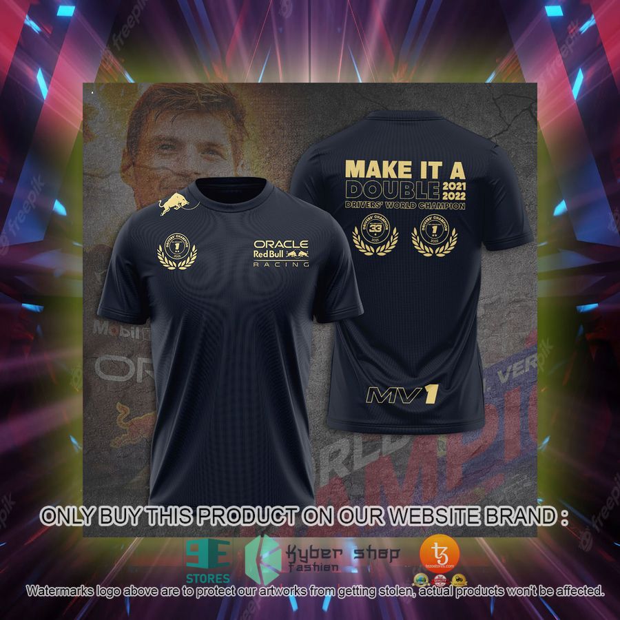 make it a double red bull racing navy 3d t shirt 2 23506