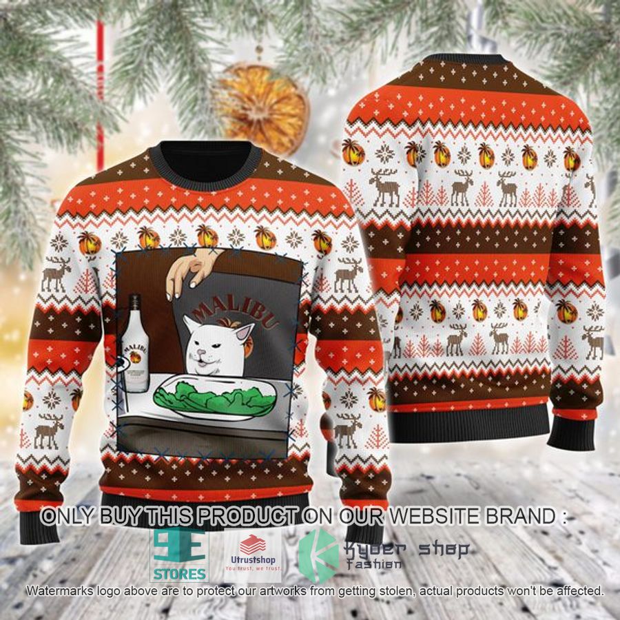 malibu rum cat meme ugly christmas sweater 1 70820