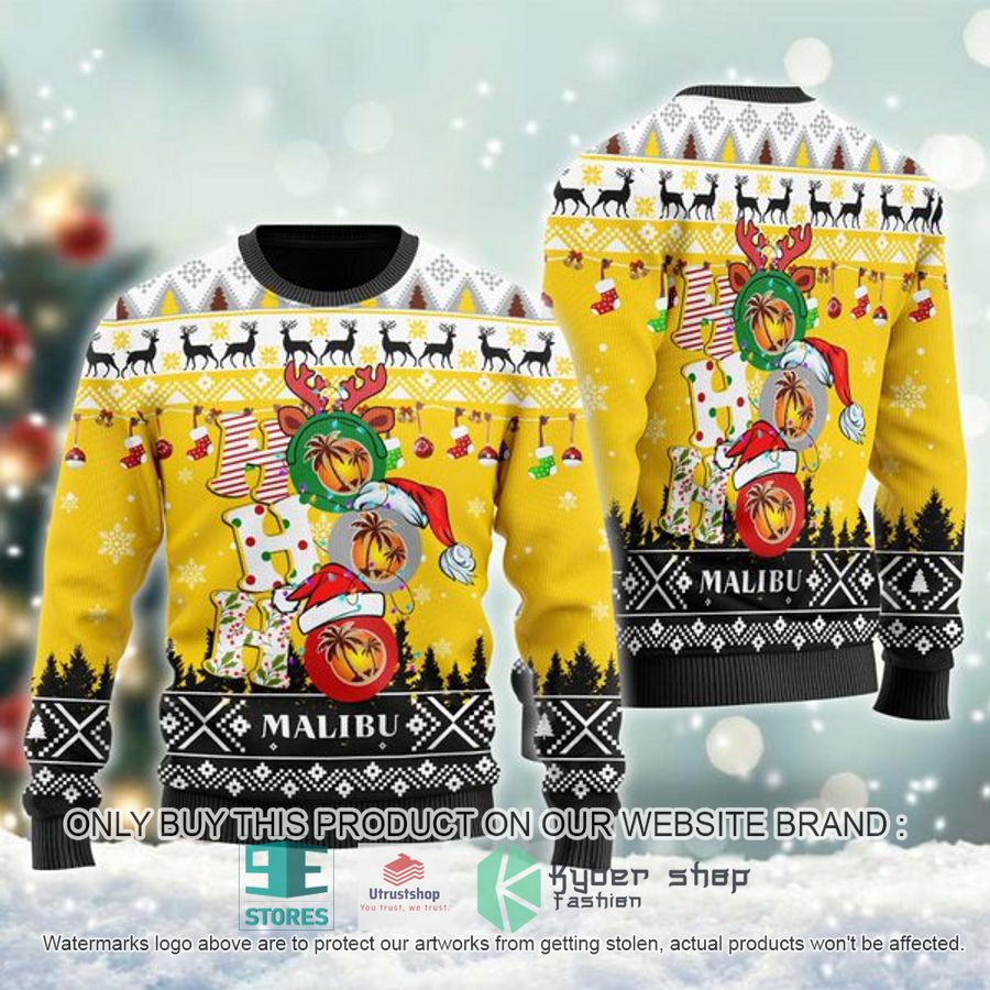 malibu rum ho ho ho ugly christmas sweater 1 11948