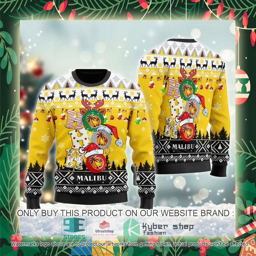 malibu rum ho ho ho ugly christmas sweater 2 31000