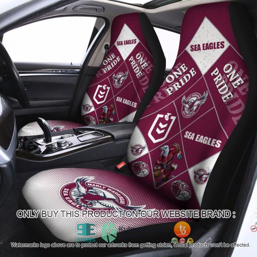 manly warringah sea eagles one pride car seat covers 1 17429