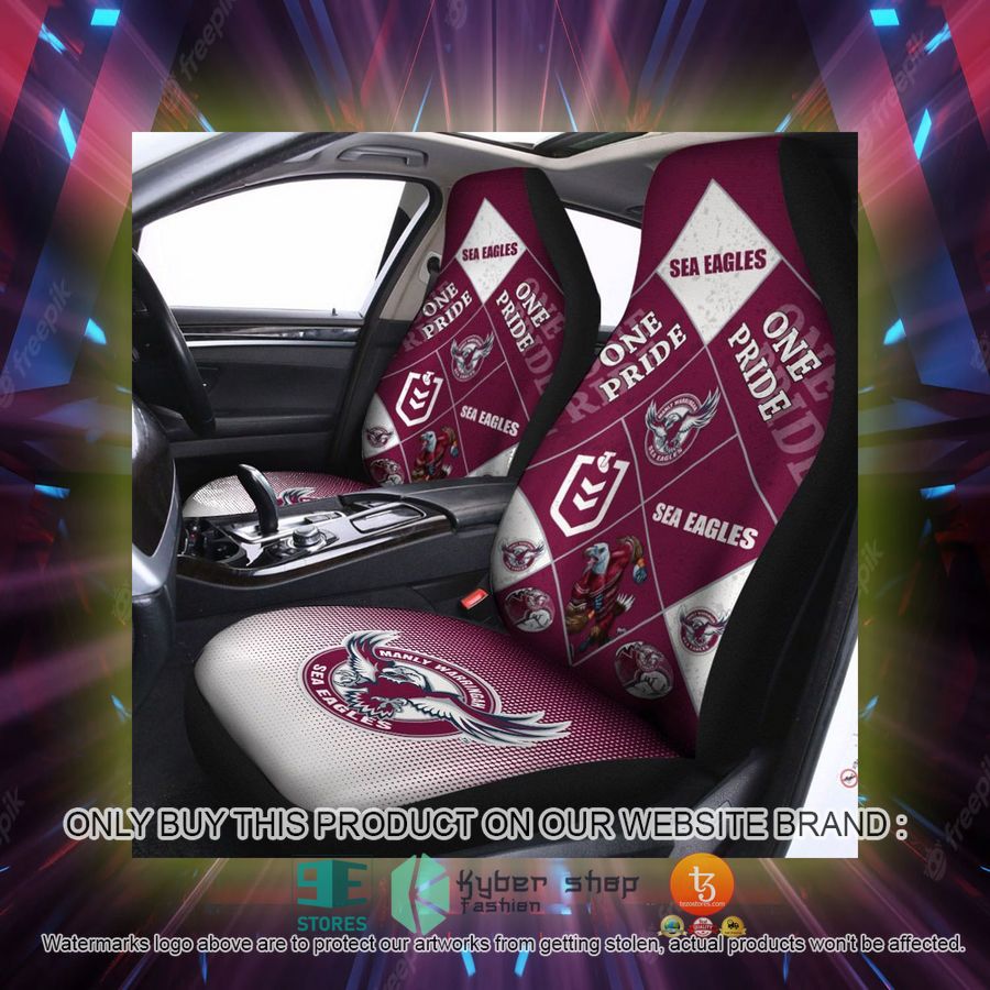 manly warringah sea eagles one pride car seat covers 2 8750