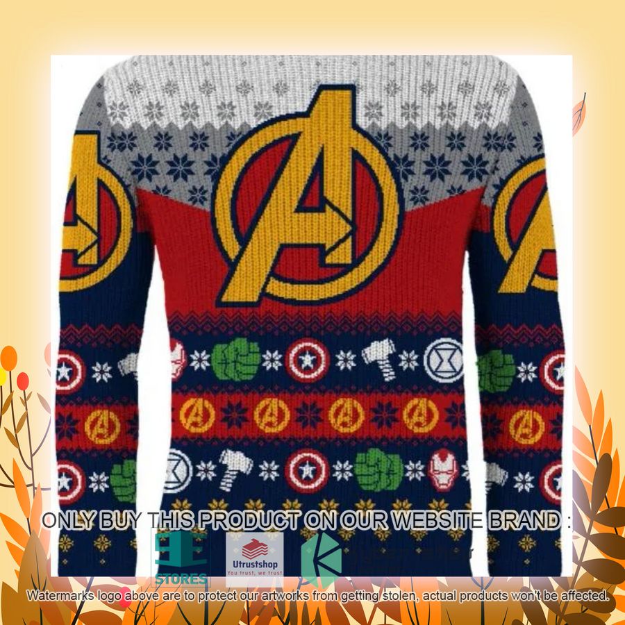 NEW Marvel Avengers Logo Ugly Sweater 7 marvel avengers logo ugly christmas sweater 7 58149