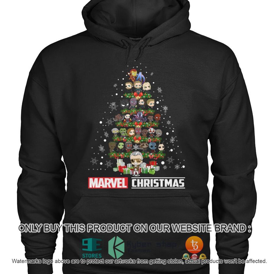 marvel christmas tree 2d shirt hoodie 1 42580