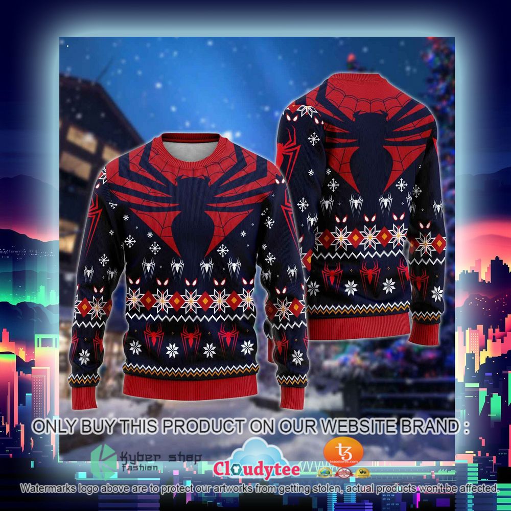 Marvel Spider-Man Pattern Ugly Sweater 4 marvel spider man pattern ugly sweater 4 80570