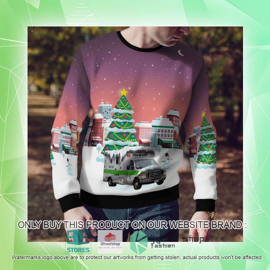 NEW Massachusetts Pro EMS Tree Christmas Sweater 10 massachusetts pro ems tree christmas sweater 10 63308