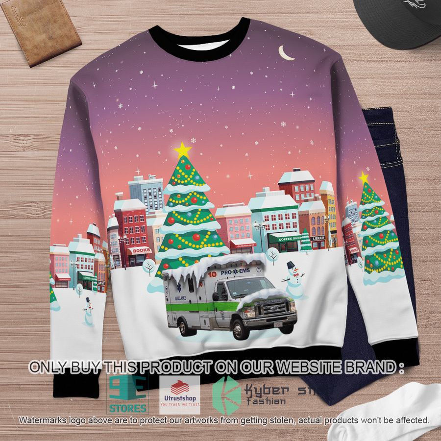 NEW Massachusetts Pro EMS Tree Christmas Sweater 6 massachusetts pro ems tree christmas sweater 6 89261