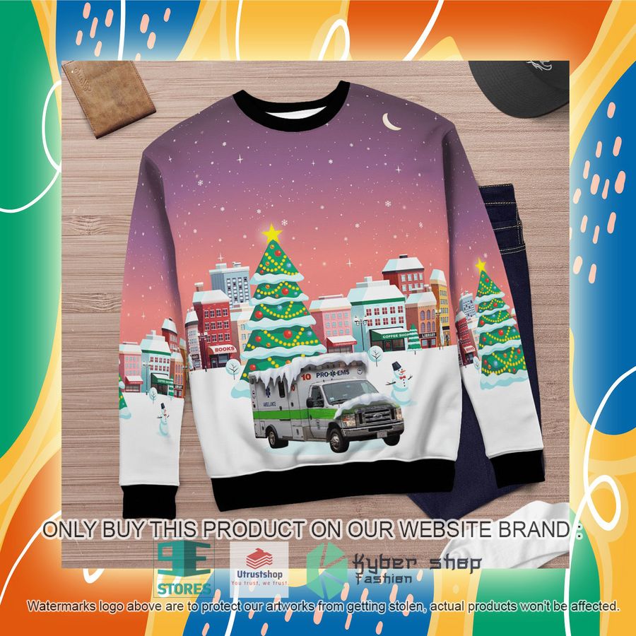 NEW Massachusetts Pro EMS Tree Christmas Sweater 7 massachusetts pro ems tree christmas sweater 7 79205