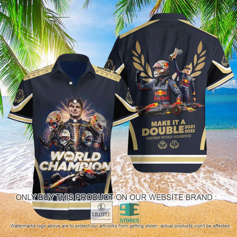 max verstappen f1 world champion make it double black hawaiian shirt 1 71457