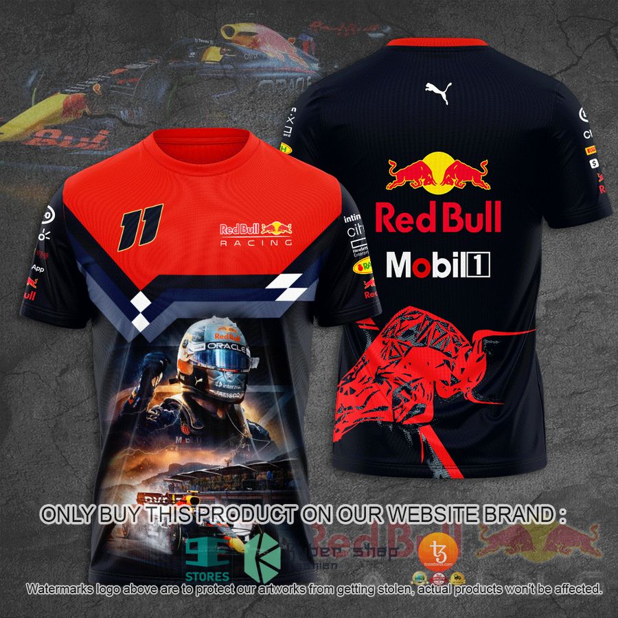 max verstappen mobil 1 oracal red bull racing tezos red 3d t shirt 1 60993