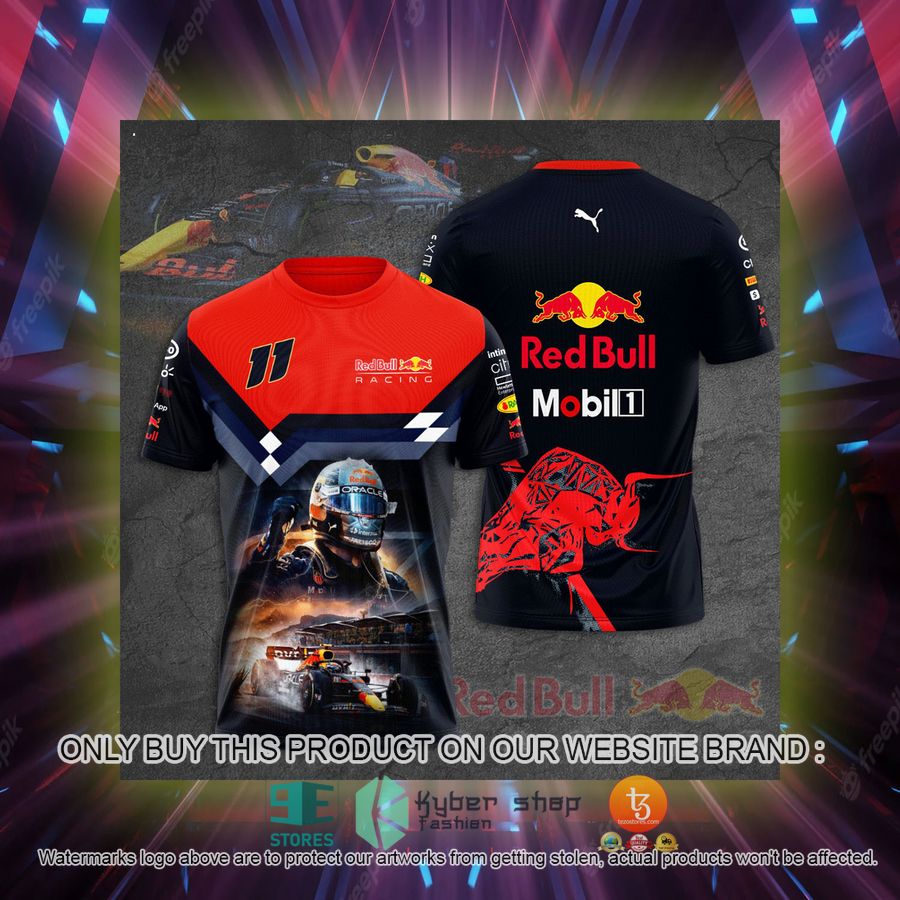 max verstappen mobil 1 oracal red bull racing tezos red 3d t shirt 2 32943