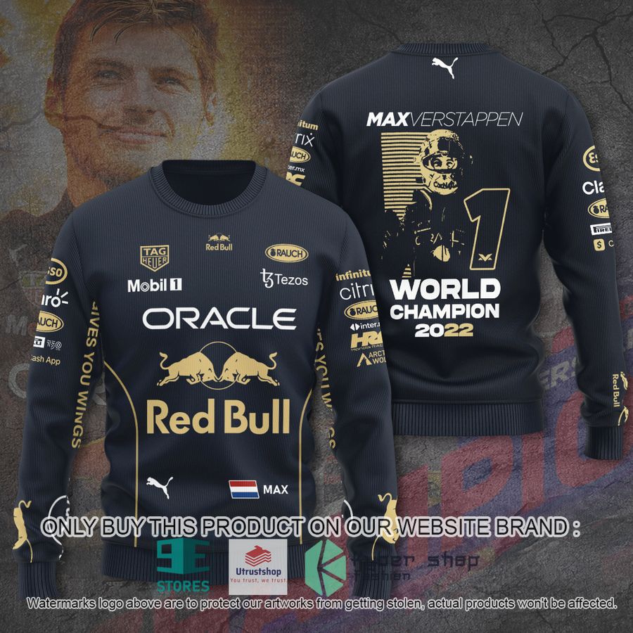 NEW Max Verstappen Red Bull F1 World Champion 2022 black Hoodie, Shirt 2 max verstappen red bull f1 world champion 2022 black 3d shirt hoodie 2 69019