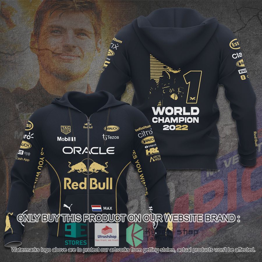 NEW Max Verstappen Red Bull F1 World Champion 2022 black Hoodie, Shirt 4 max verstappen red bull f1 world champion 2022 black 3d shirt hoodie 4 29992