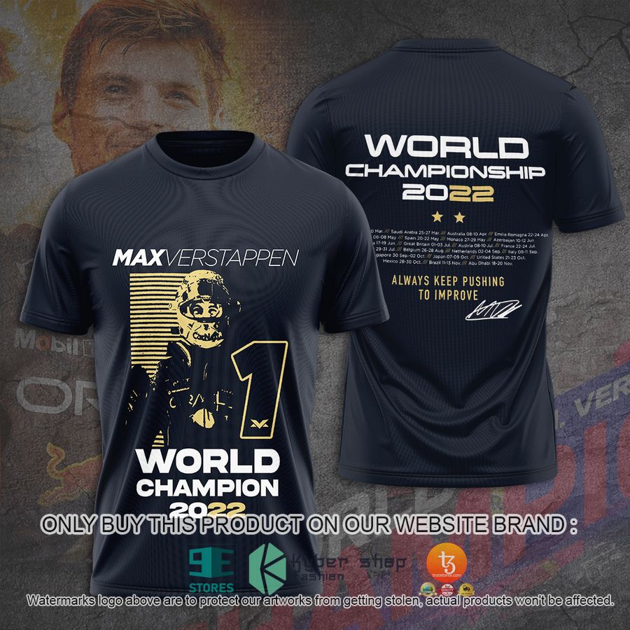 max verstappen world championship 2022 navy 3d t shirt 1 40542