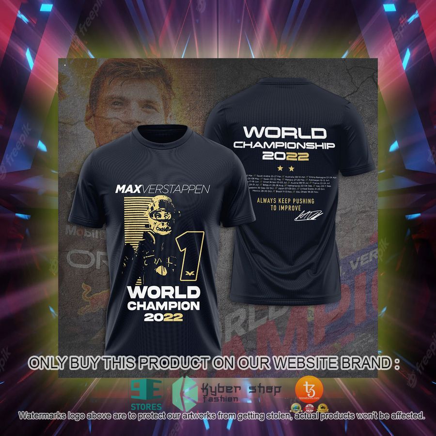 max verstappen world championship 2022 navy 3d t shirt 2 46500