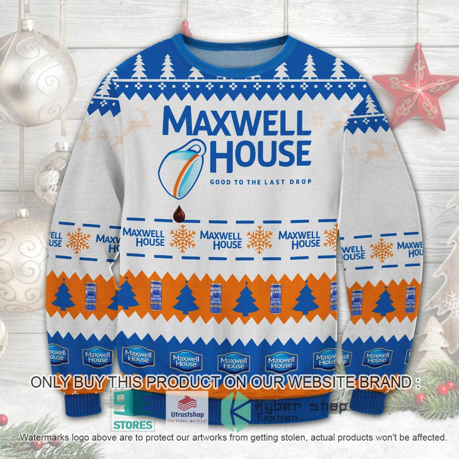 maxwell house coffee ugly christmas sweater 1 80656