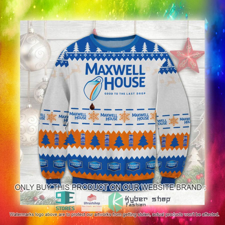 NEW Maxwell House Coffee Ugly Sweater 3 maxwell house coffee ugly christmas sweater 3 49828