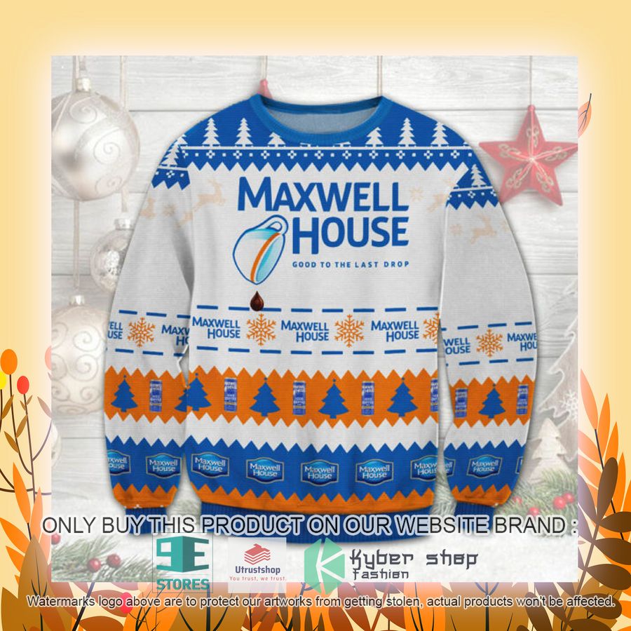 NEW Maxwell House Coffee Ugly Sweater 4 maxwell house coffee ugly christmas sweater 4 15285