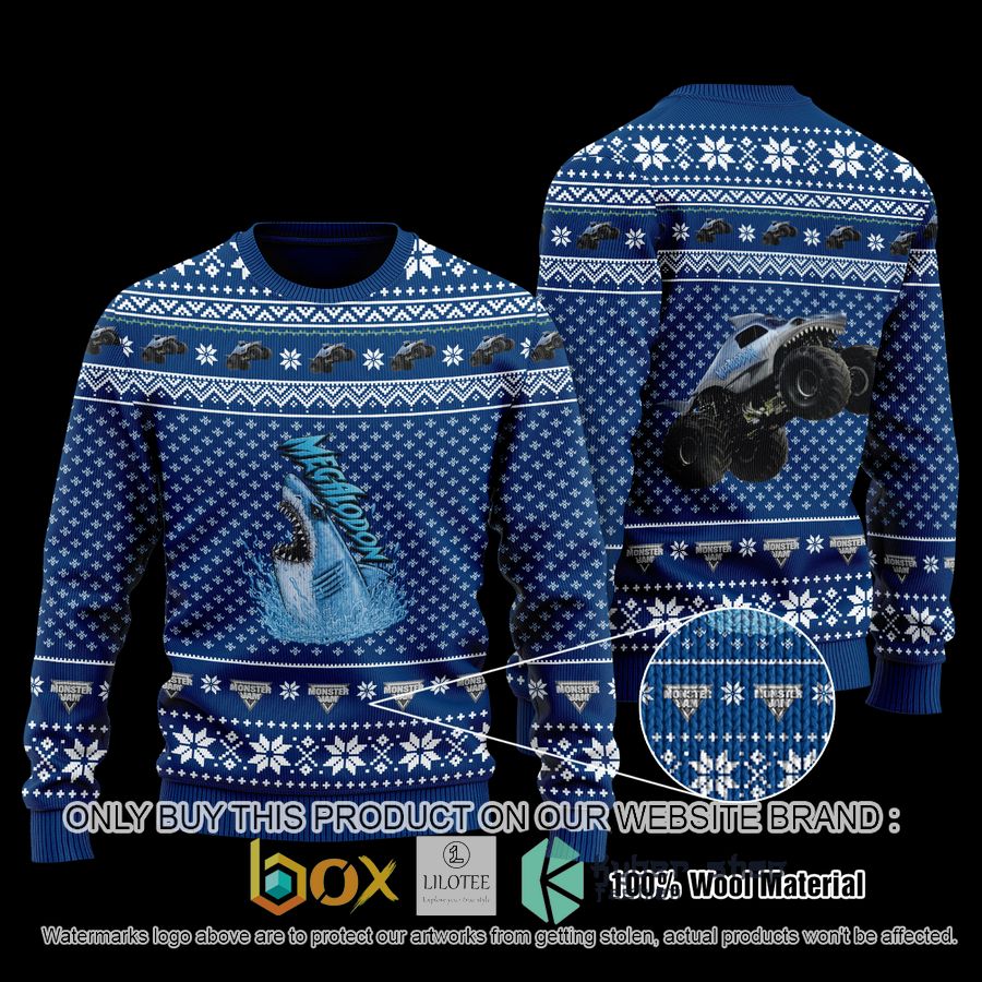 megalodon monster blue wool sweater 1 85966