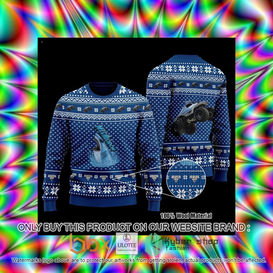 Megalodon Monster Blue Wool Sweater 3 megalodon monster blue wool sweater 3 78206