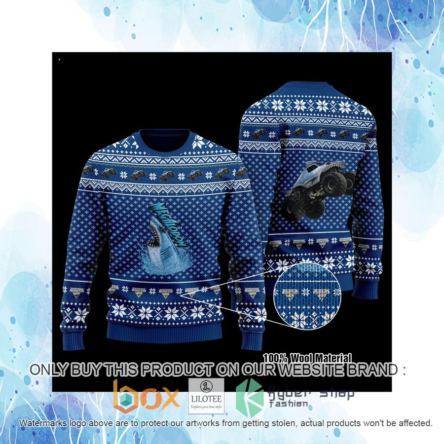 Megalodon Monster Blue Wool Sweater 4 megalodon monster blue wool sweater 4 97920