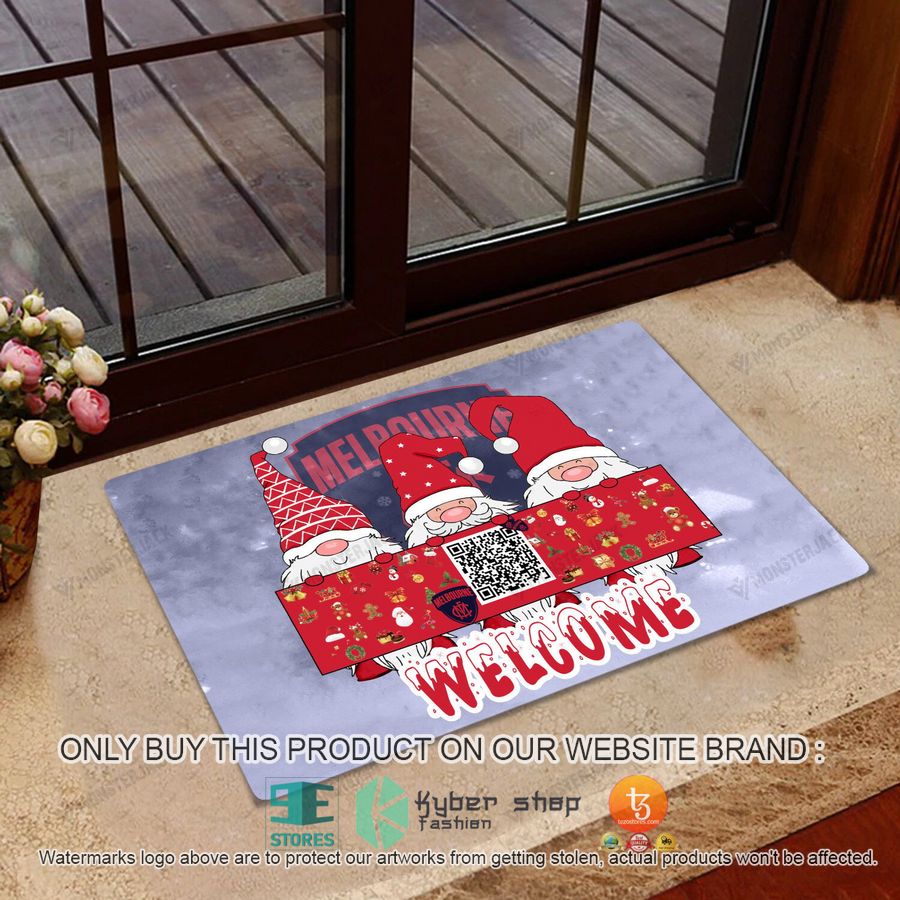 melbourne afl gnomes welcome qr code doormat 1 48219