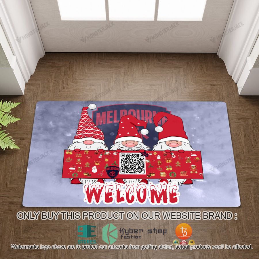 HOT Melbourne Gnomes Welcome QR Code Doormat 2 melbourne afl gnomes welcome qr code doormat 2 63758