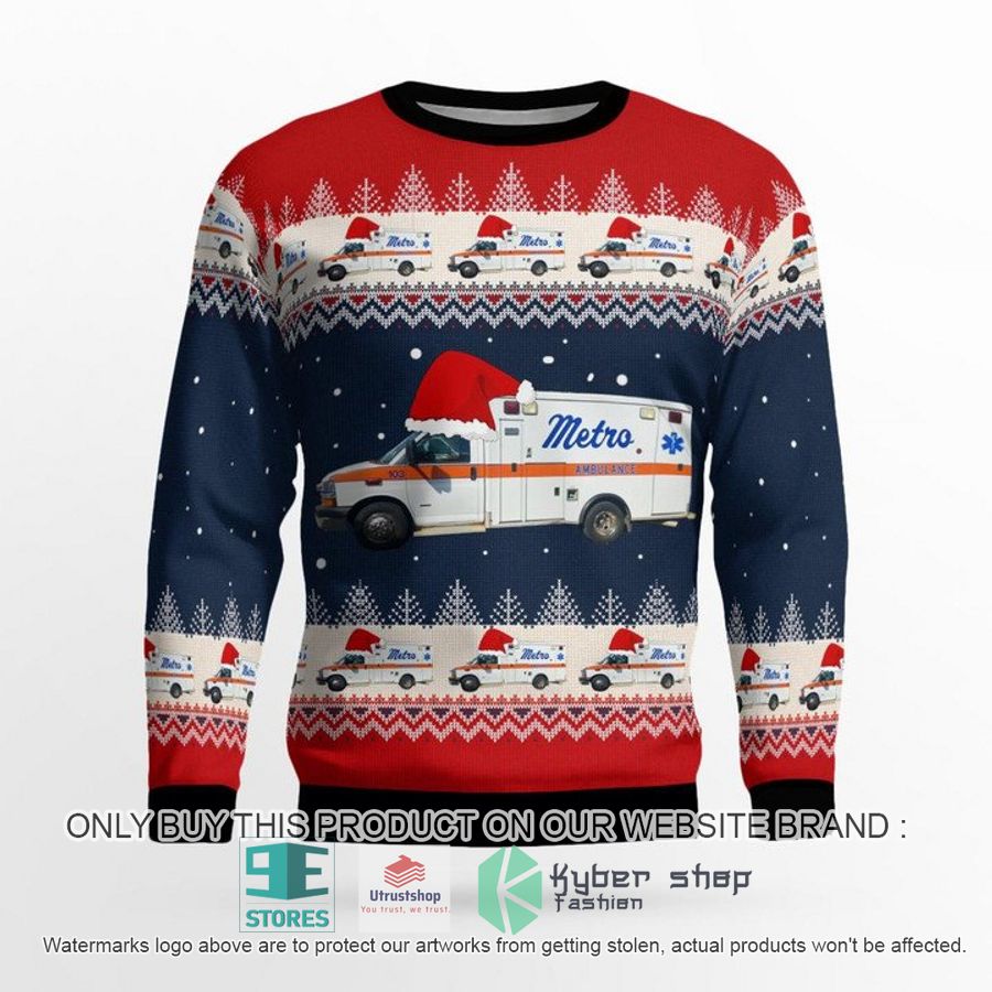 NEW Meridian Mississippi Metro Ambulance Ugly Sweater 2 meridian mississippi metro ambulance ugly christmas sweater 2 49316