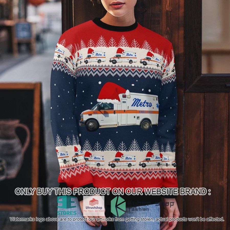 NEW Meridian Mississippi Metro Ambulance Ugly Sweater 5 meridian mississippi metro ambulance ugly christmas sweater 5 99808