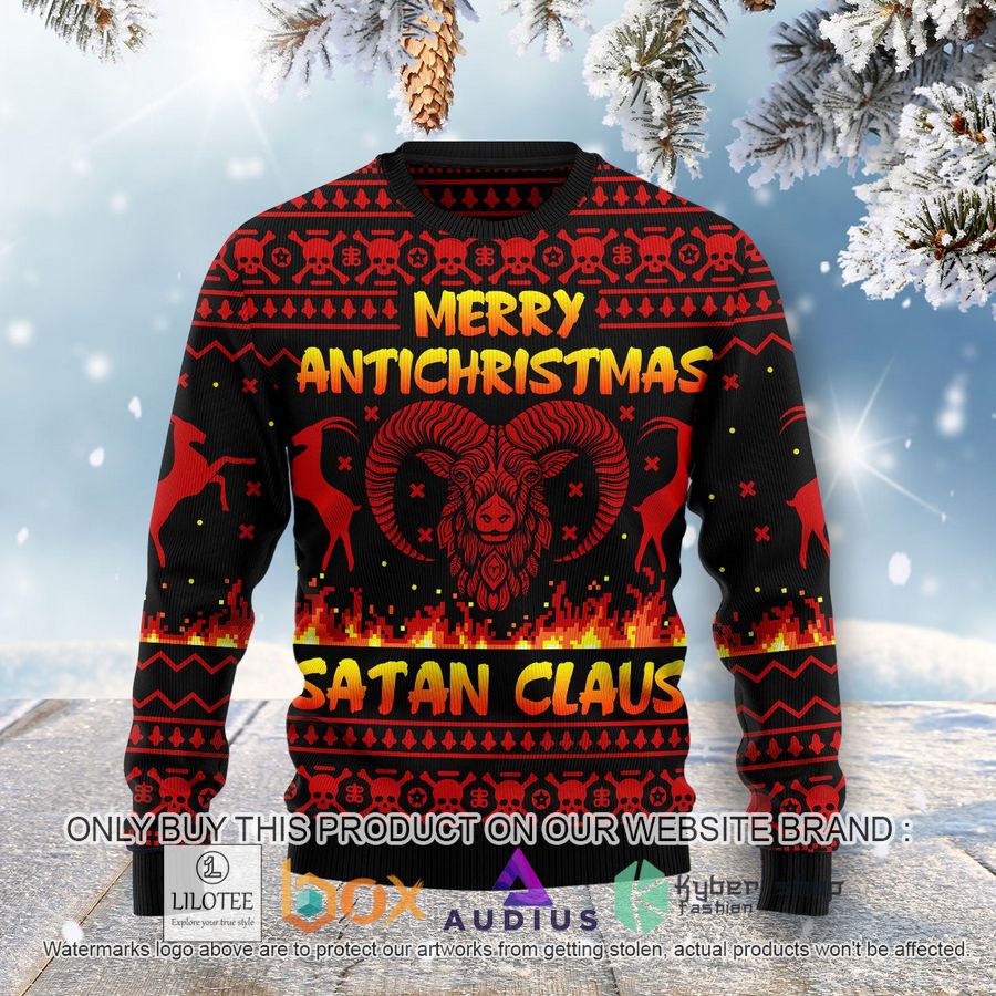 merry antichristmas satan claus hz11 ugly christmas sweater 1 14547