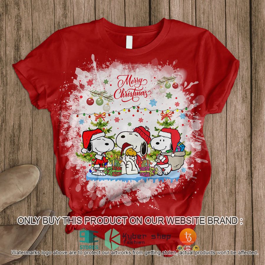merry christmas snoopy dog pajamas set 2 38533