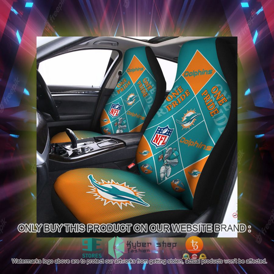 miami dolphins one pride car seat covers 2 8778