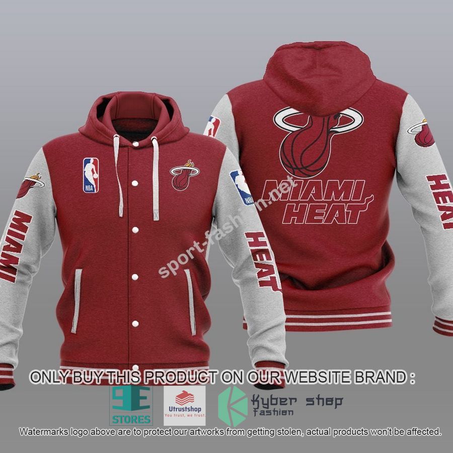 NEW Miami Heat Varsity Hoodie Jacket 6 miami heat nba baseball hoodie jacket 6 17588