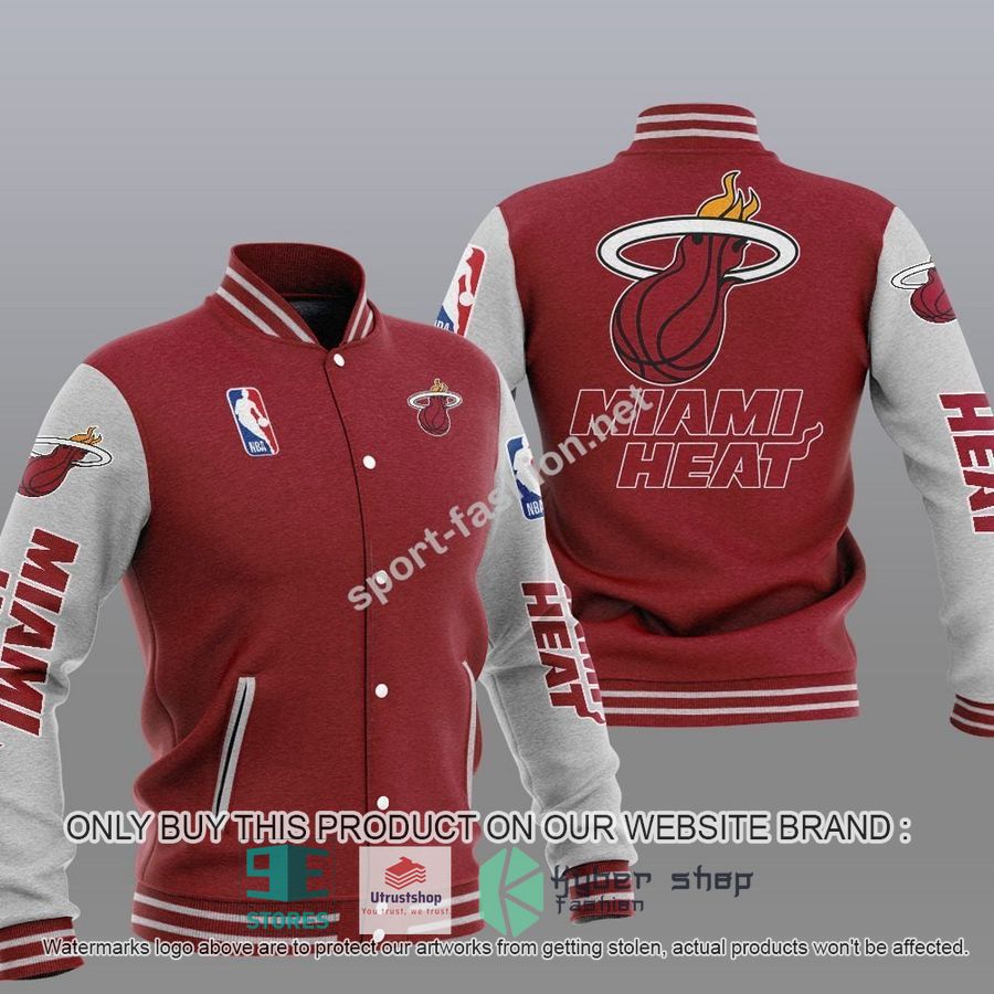 NEW Miami Heat Varsity Jacket 6 miami heat nba baseball jacket 6 7740