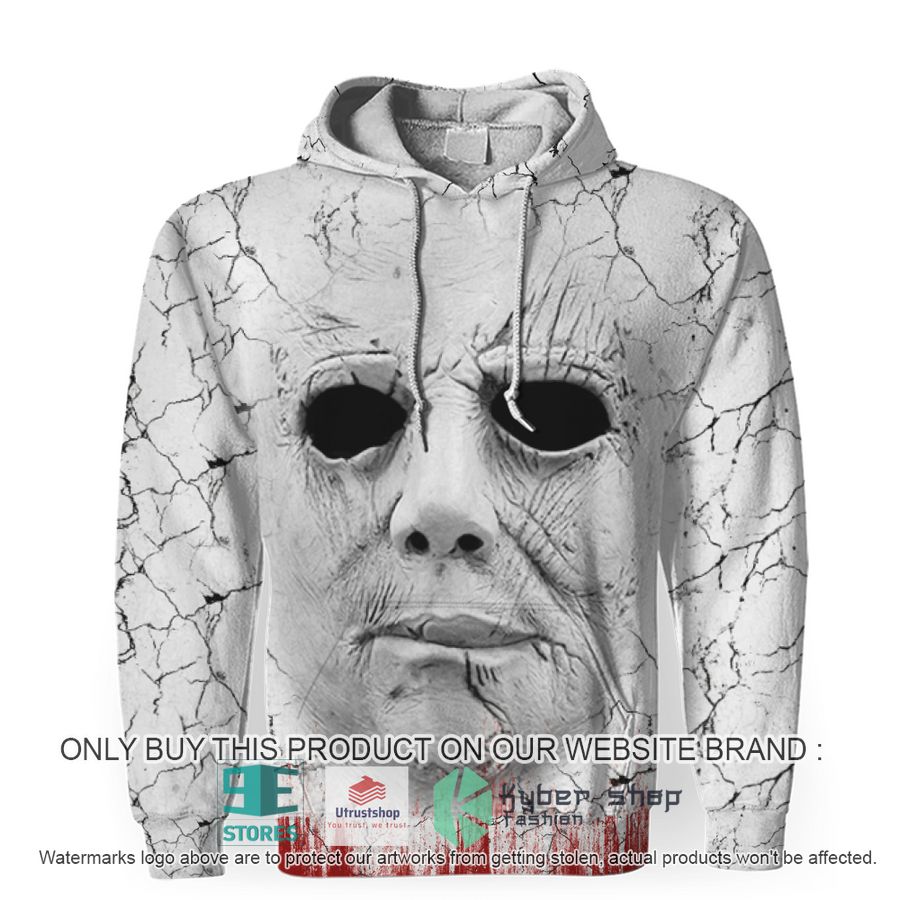 NEW Michael Myers Face Just The Tip I Promise White Full Print Hoodie 2 michael myers face just the tip i promise white hoodie 2 1423