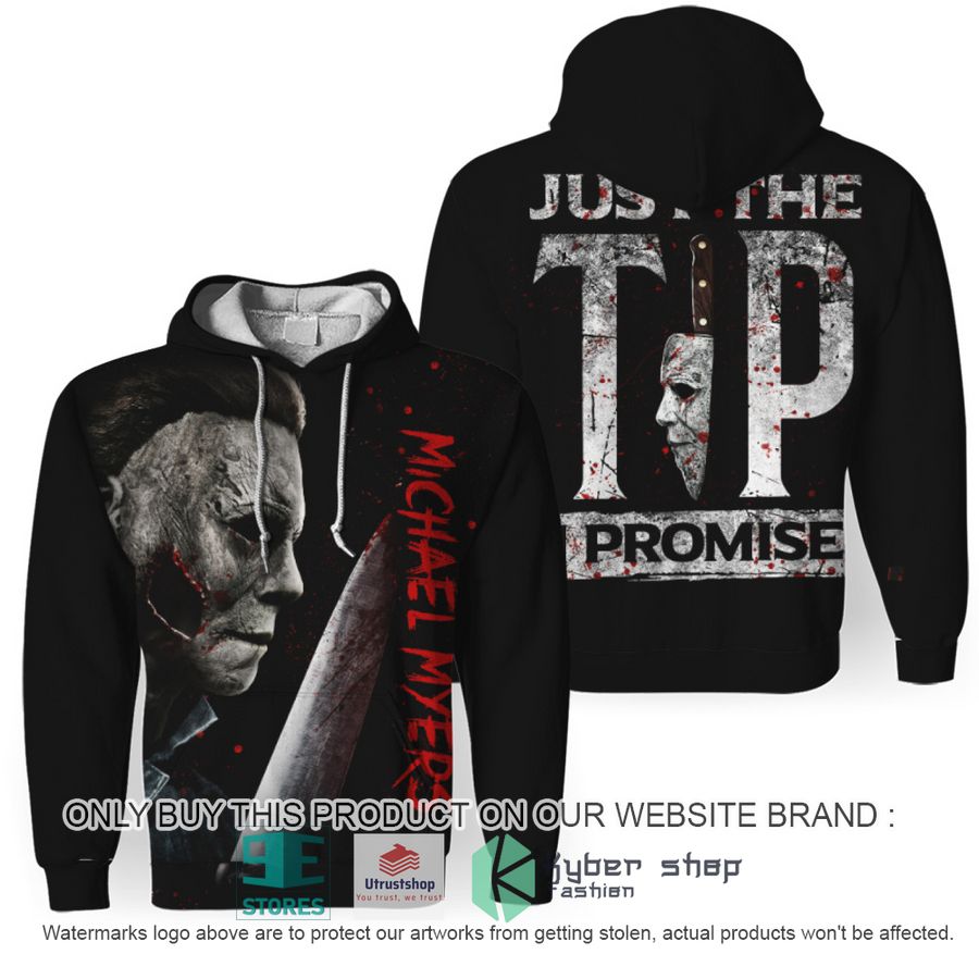 NEW Michael Myers Just The Tip I Promise Black Full Print Hoodie 6 michael myers just the tip i promise black hoodie 1 20111