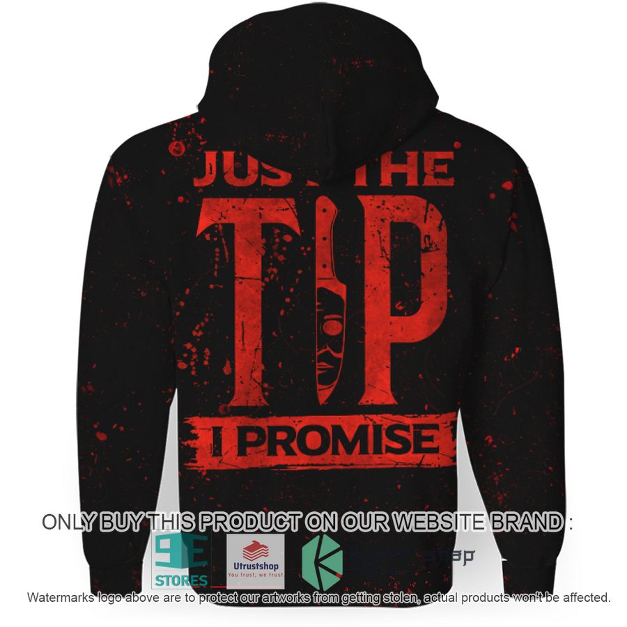NEW Michael Myers Nike Just The Tip I Promise Black Full Print Hoodie 2 michael myers nike just the tip i promise black hoodie 2 8987