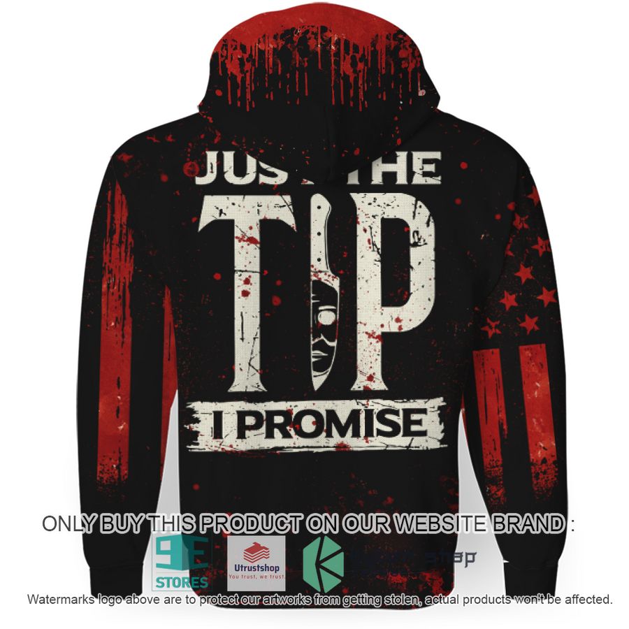 NEW Michael Myers US Flag Nike Just The Tip I Promise Bloody Full Print Hoodie 3 michael myers us flag nike just the tip i promise bloody hoodie 3 91155