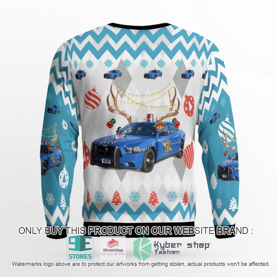 NEW Michigan State Police Dodge Charger Christmas Sweater 3 michigan state police dodge charger christmas sweater 3 29749