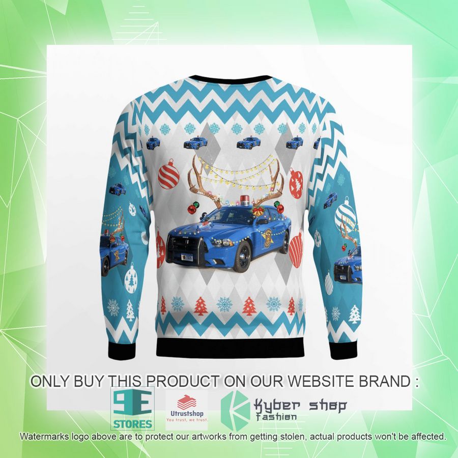 NEW Michigan State Police Dodge Charger Christmas Sweater 9 michigan state police dodge charger christmas sweater 9 56008