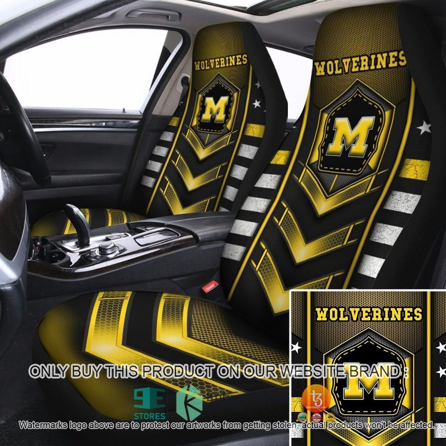 michigan wolverines university of michigan car seat covers 1 40348
