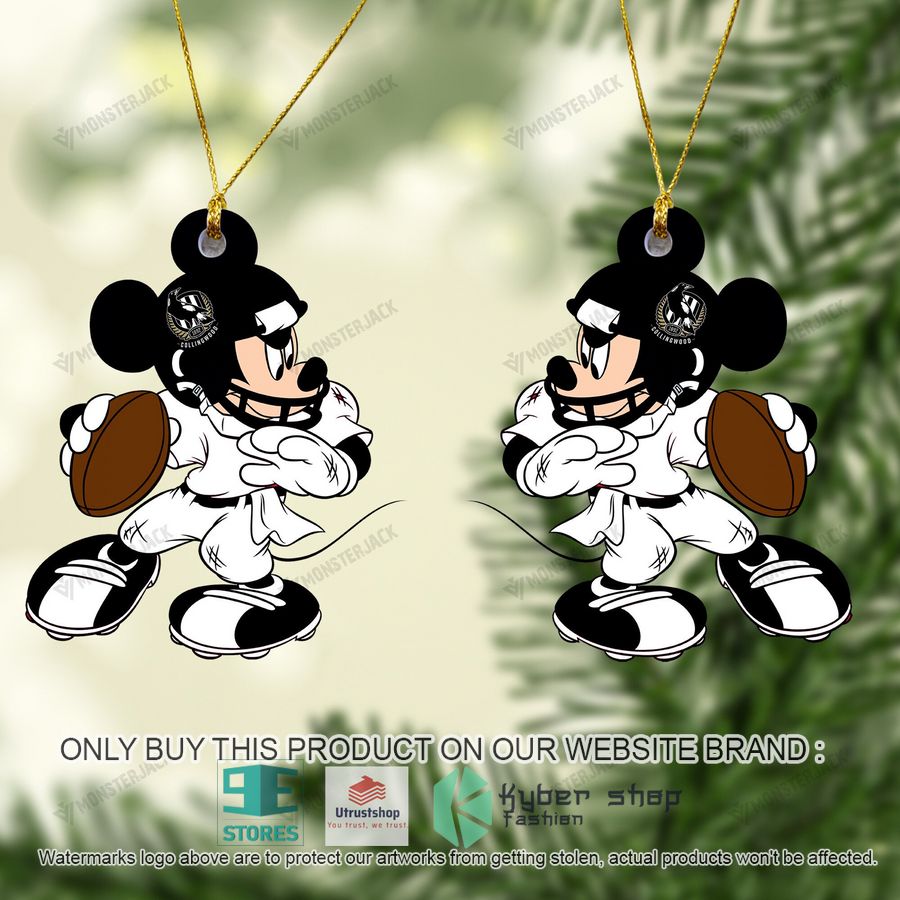 mickey mouse afl collingwood football club christmas ornament 2 23312