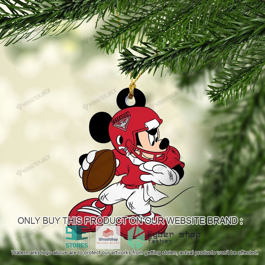 mickey mouse afl essendon football club christmas ornament 1 647