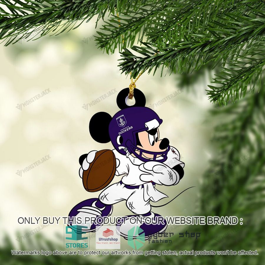 mickey mouse afl fremantle football club christmas ornament 1 2295